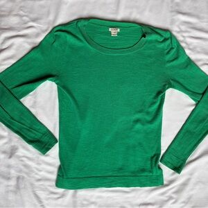 J. Crew Vibrant Green Crew Neck Sweater